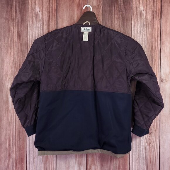 Vtg LL Bean Jacket Mens Large Field Barn Chore Leather Collar Wool Lined Hunting - Picture 9 of 15
